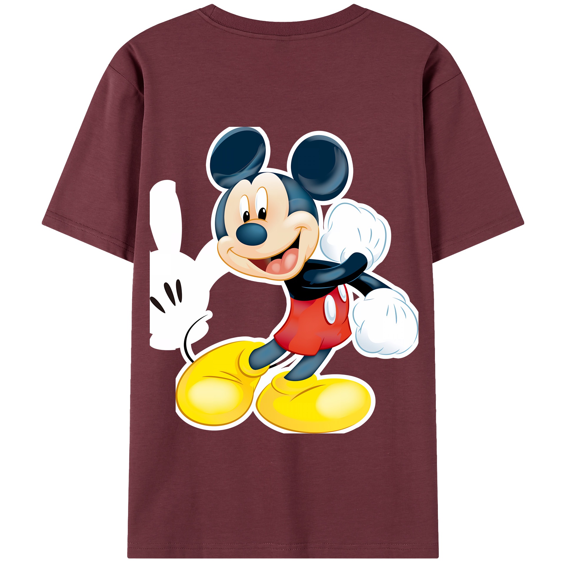 （画像用） ミッキーマウス Mickey Mouse 綿100％半袖Tシャツ（背面プリント）
